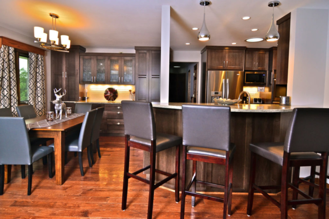 custom dark maple kitchen cabinets