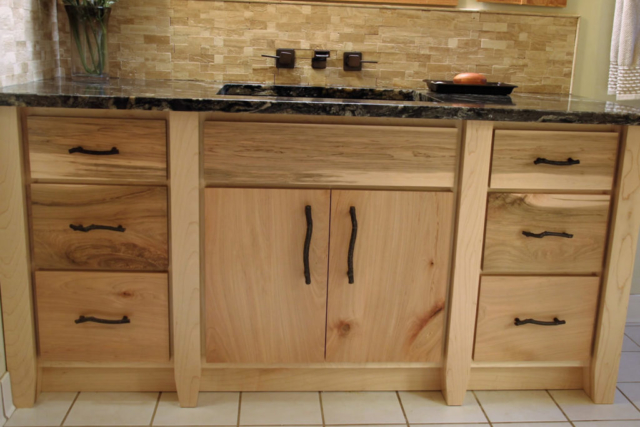 custom rustic maple bathroom vanity