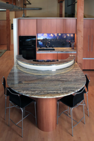 Custom cabinetry third ward loft kitchen