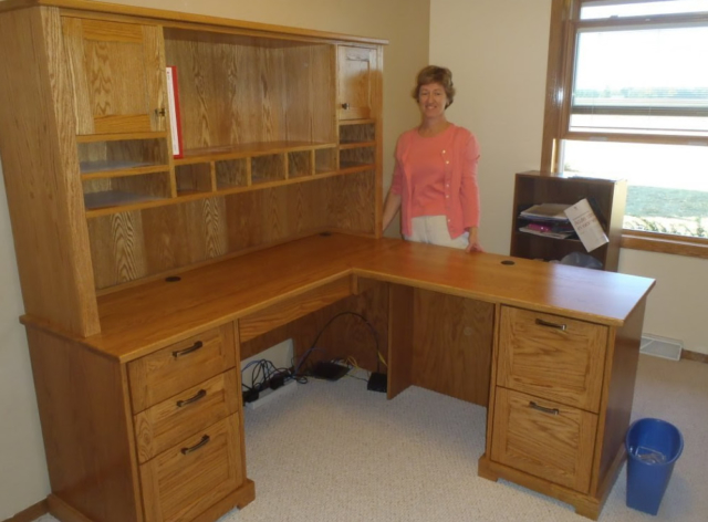 Red Oak Home Office Desk
