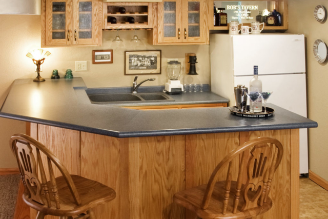 Red oak custom bar