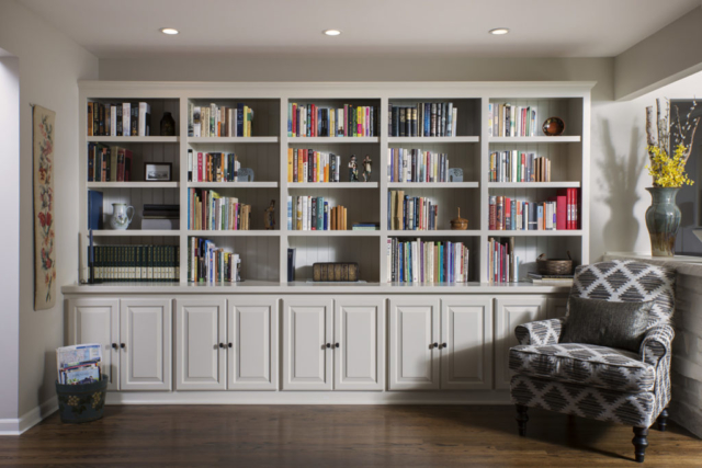 custom full wall bookshelf